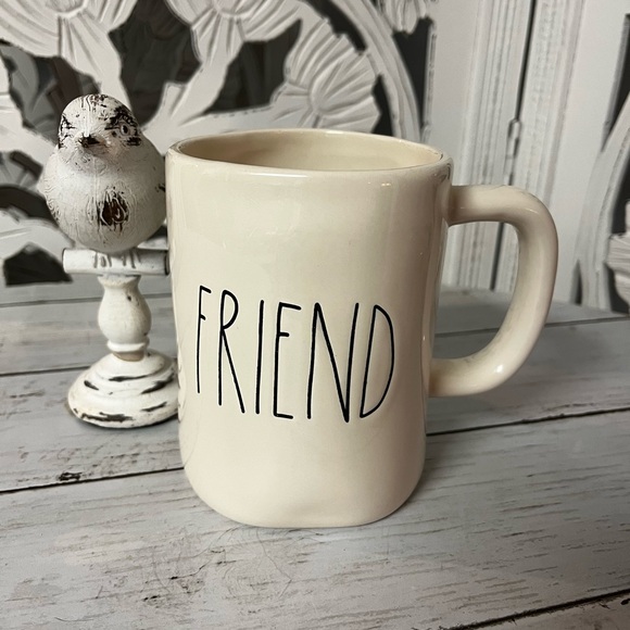 Rae Dunn by Magenta Ceramic Coffee Mug “Friend”, White Mug - Picture 1 of 5